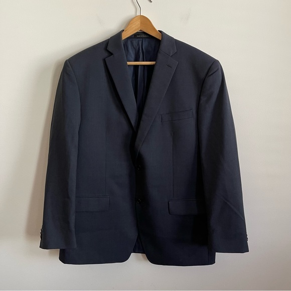 MICHAEL KORS Mens Wool Blue Suit Jacket Blazer - Picture 2 of 10
